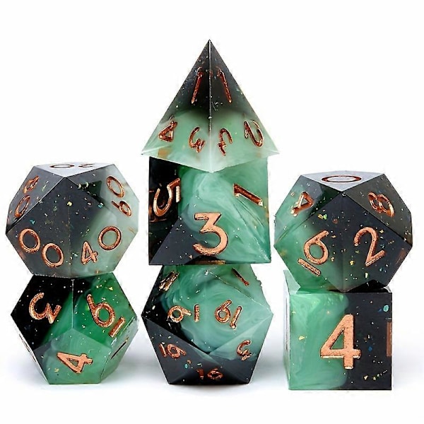 Nya modeller Polyedriska Harts Dnd Tärningsset D Tärningar Drake och Dungeon Rpg Spel Vassa Hartstärningar