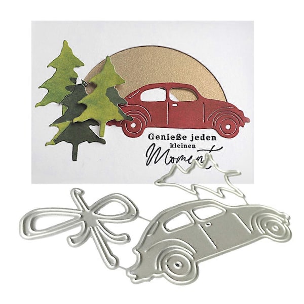 Træ Bil Metal Skærestencils Scrapbooking DIY Album Stempel Papir Prægning