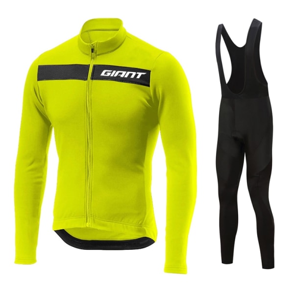 GIANT 2023 pitkähihainen pyöräilypaita set lappuhousut Ropa Ciclismo polkupyörän vaatteet MTB pyöräpaita Syksyn asu Miesten vaatteet long sleeve suit S