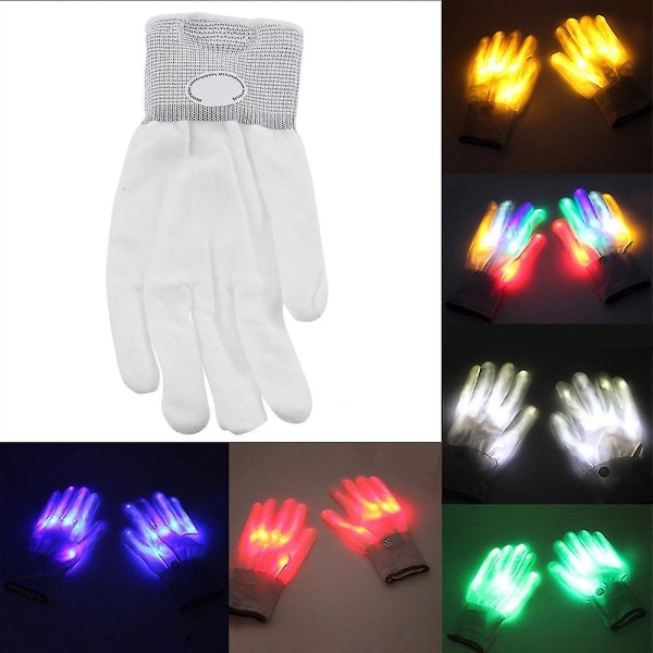 Led färgglada handskar Finger Lights Party Rave blinkande handske multi-color