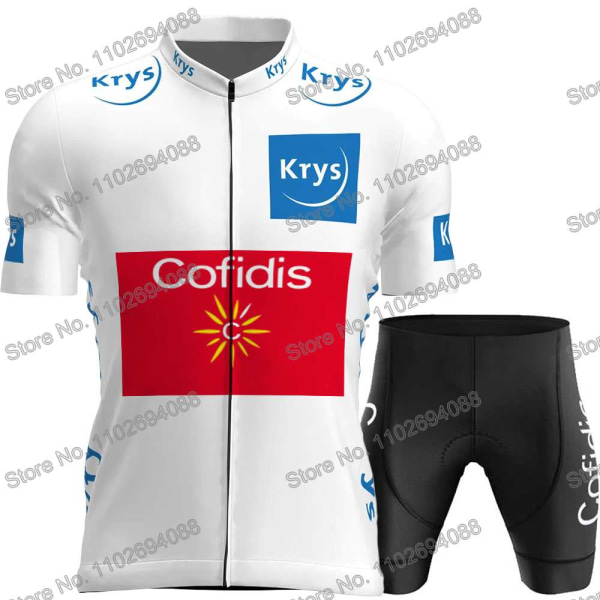 Cofidis Team 2023 Frankrike TDF Sykkeltrøye Herresett Sykkelklær Sommer Road Race Sykkelskjortedress MTB Bicycle Bib Shorts 15 S