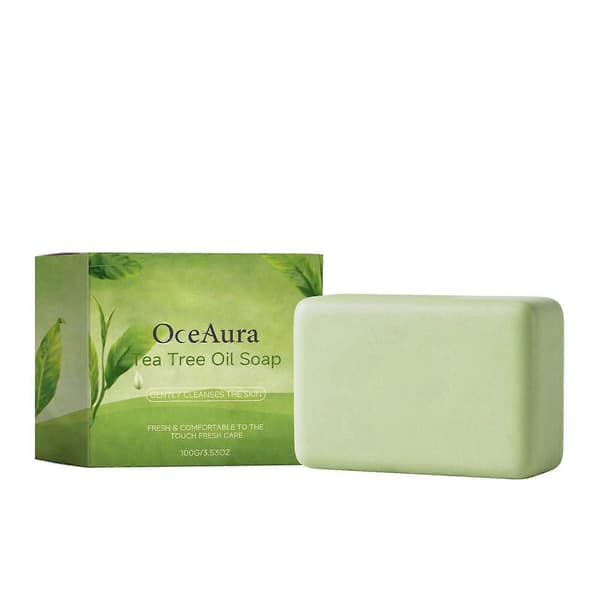 Tea Tree Oil Sæbe, Mild Rensebar til Krop og Ansigt, 100g 2PCS
