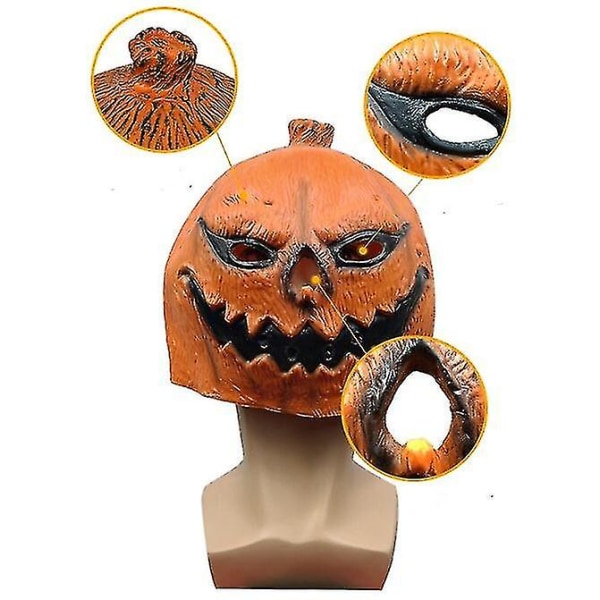 Halloween græskar maske hovedbeklædning Karneval Fest Sjov maskerade Horror Latex maske Halloween dekoration Performance Kostume rekvisitter