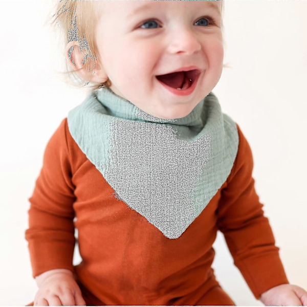 7 stk. Bomulds Baby Bandana Savlesmækker Til Unisex Drenge Piger Til Tandfrembrud Og Savl