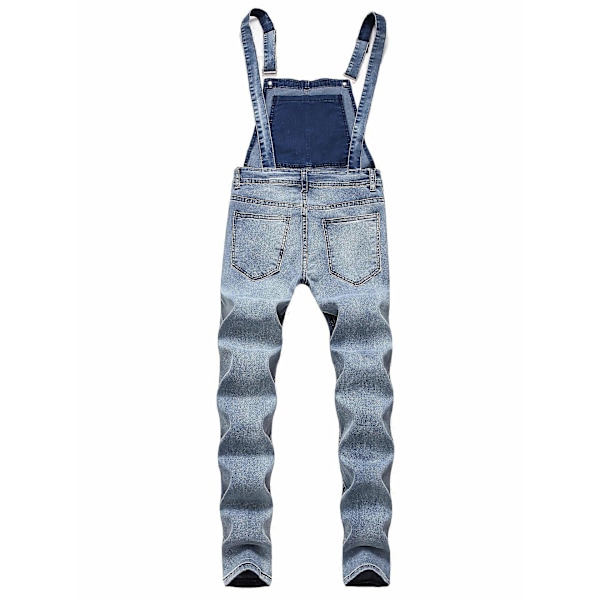 Nya modeller Klassisk Design Trasiga Denim Overaller, Herr Casual Medium Stretch Street Style Jumpsuit För Alla Säsonger