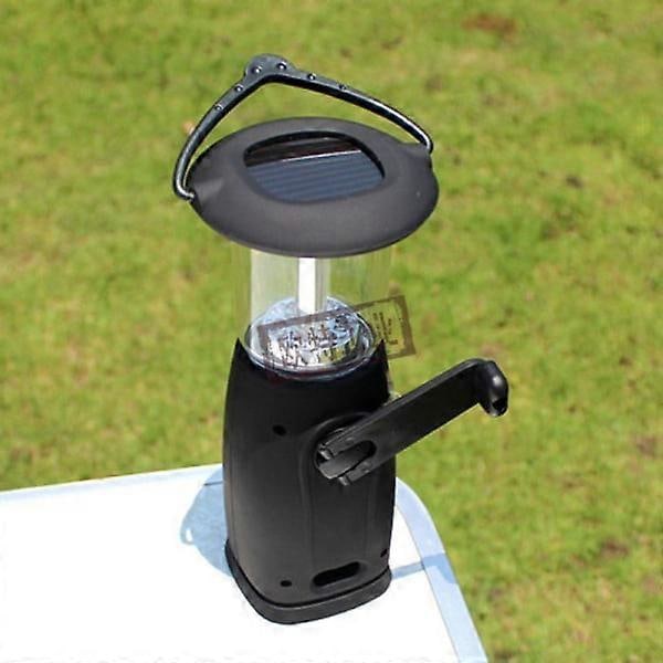 HHL 6 LED Solardriven Handvev Dynamo LED Lampa Lykta för Utomhuscamping Jakt Vandring Segling