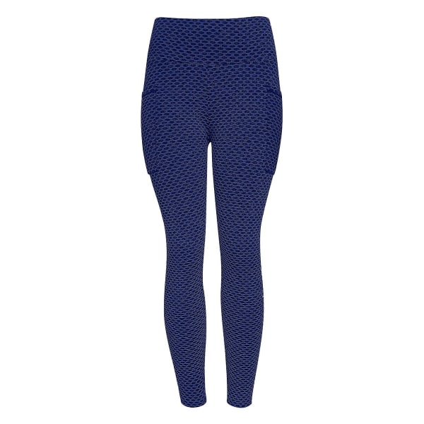 Tflycq Womens Stretch Yoga Leggings Fitness Løbe Gym Sport Aktive bukser i fuld længde Blue M