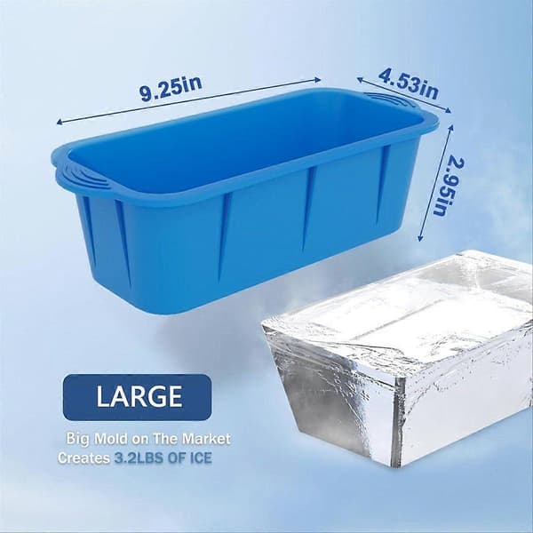 Ekstra store isterningeforme 6-pak 18LB isterningeforme til isbad, genanvendelige isterningebakker til fryser