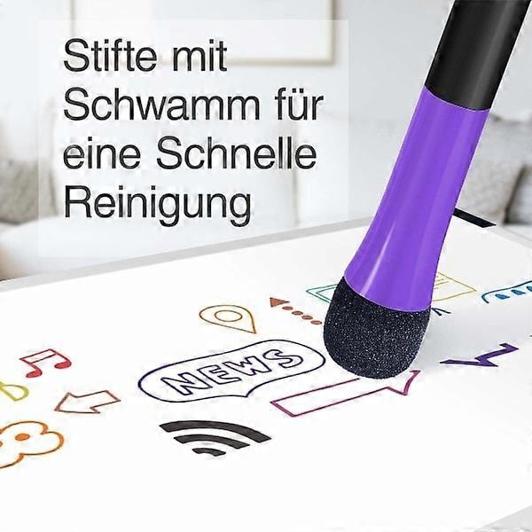Whiteboard Tusser Whiteboard Markører: 12 Magnetiske Whiteboard Tusser og Viskelæder Sæt, Fin Spids Whiteboard Tusser Farve Whiteboard Markører...