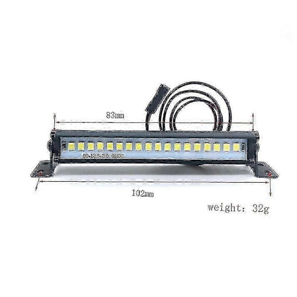 83mm 18 Led Lys Bar Taklampe Lys For 1/10 Rc Crawler Bil Axial Scx10 Trx4 D90 Oppgraderingsdeler