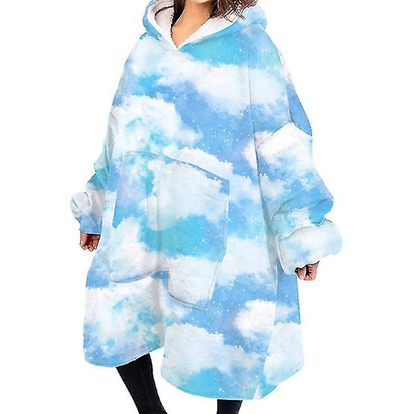 Voksen Model Hættetrøje Tæppe Super Blød Varm Bærbar Tæppe Hættetrøje One Size style 9
