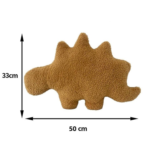 Dino Nugget Kudde, Söt Dino Nugget Decor, Chicken Nugget Kudde Plysch för påsk Födelsedagsdekorationer, Present för barn Stegosaurus
