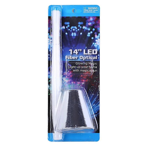 Fiberoptisk Lampa - Isfiberlampa med Batteri/Konisk Bas, LED Färgskiftande Lugnande Stämningsfull Nattlampa (2-pack)