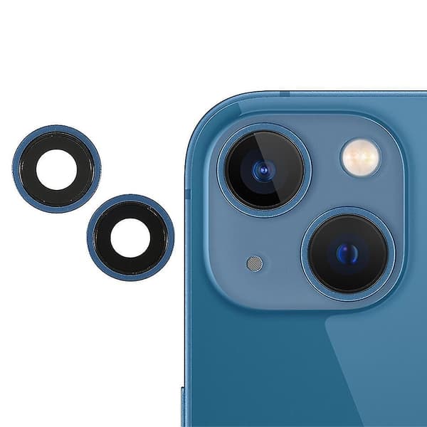 För iPhone 13/13 mini 1 Set Bakre Kamera Lins Ring Skydd med Glaslins