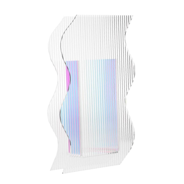 Akryylinen kukka-maljakko, pohjoismainen pöytämalli, geometrinen sisustus, aamunkoiton kukkien pidike, studio-minimalismi, hääkeskustakoristeet
