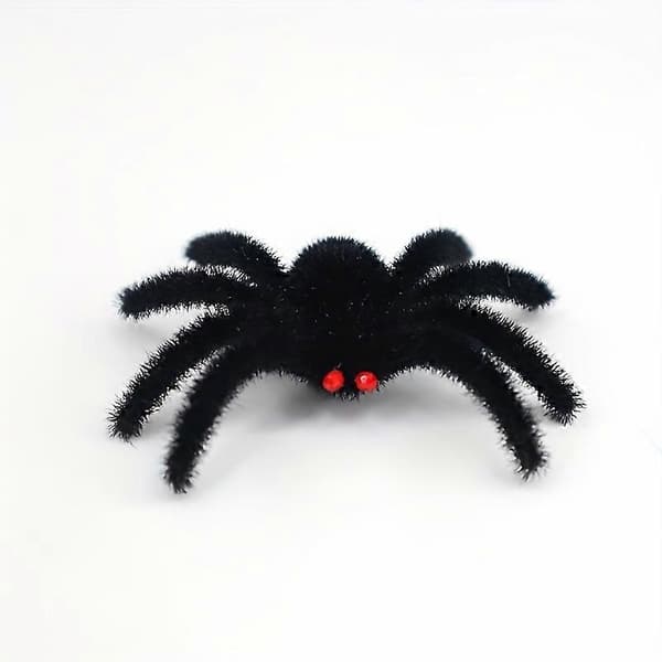 Nye Modeller Halloween Sort Simulation Flocking Edderkop Med Kunstigt Diamant Sæt