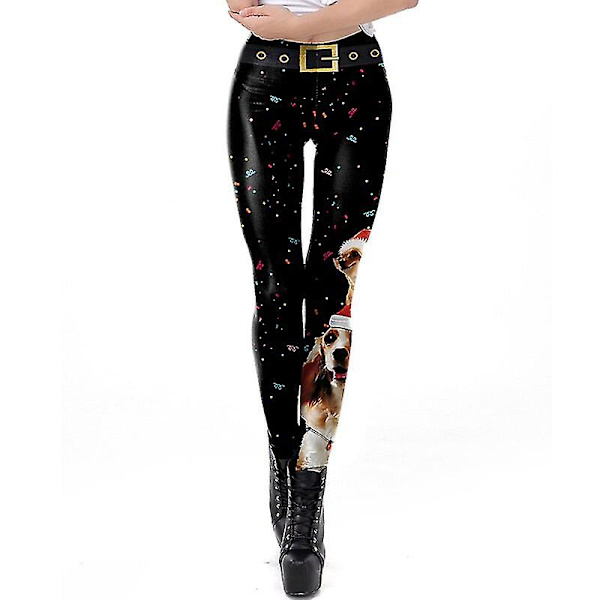 Kvinder leggings mode 3d digital print jule leggings Sjov sexet trykt elastisk jul skinny leggings gotisk SKDK092 L