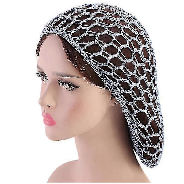 3 Stycken Hårnät i Mesh Mjuk Rayon Stickad Snood Hatt Sovande Virkad Hårnät Långt Hårnät Snoods Skydd Virkad Hårnät Mössa Hårskydd För Kvinnor Hår