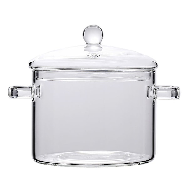 Klar Glas Spishäll Grytor Tjockare Och Tyngre Uppgraderad Glasgryta För Användning På Öppen Låga Och Gasspisar