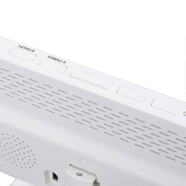 Digital Väckarklocka 7.3 Tum Skärm Stor Display LED RGB 12 24H 6 Ljusstyrkenivåer Spegel Bordsklocka