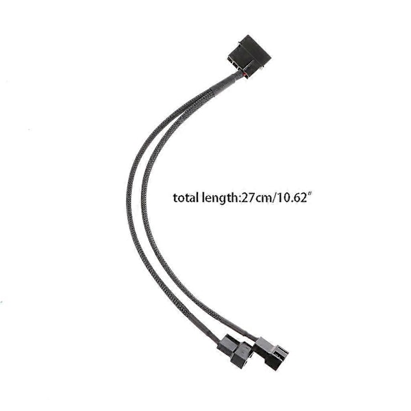 PWM-tuuletin 4-nastainen Molex-uros - 3-nastainen/4-nastainen PC-tuulettimen virtasovittimen liitäntäkaapeli