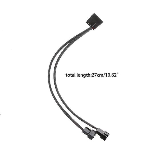 PWM Vifte 4-Pin Molex Hann til 3-Pin/4-Pin PC Vifte Strømadapter Kabel