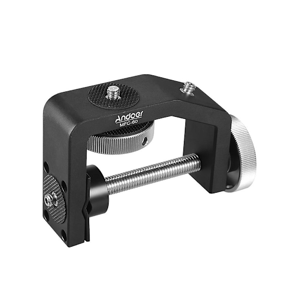 Andoer MFC-60 Kraftig Fotograferingsbord Tre Klemme Multifunksjonell C-formet Klemme Vindusglass Cla