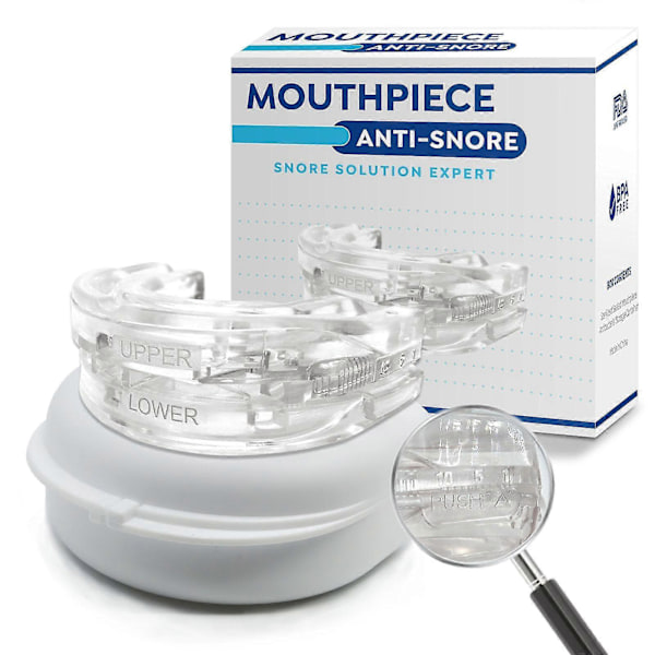 Anti-snark Munskydd, Justerbart Anti-snark Munstycke, Tandskydd för Natten Bruxism Sömn Bit Skydd