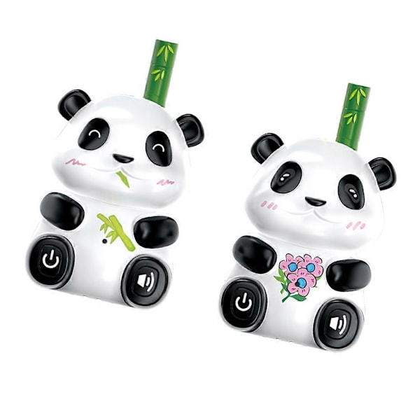 Elektrisk Walkie Talkie Leke for Småbarn Barn Tegneserie Panda Intercom Leke 2STK