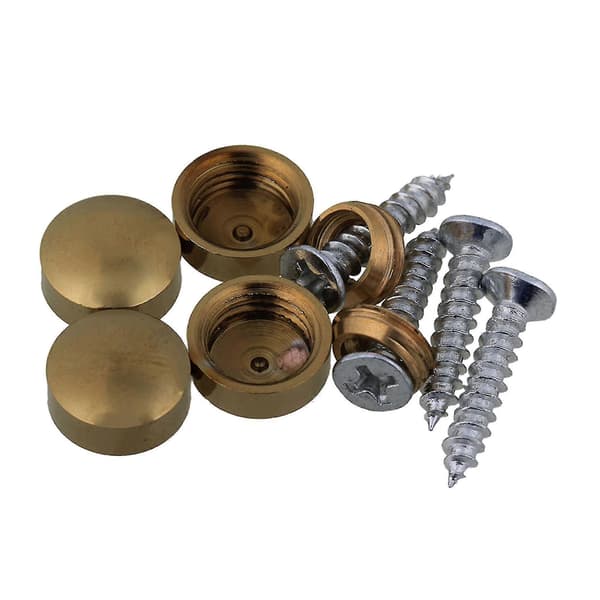 8 stk. 10mm Gull Messing Skruehode Speilspiker