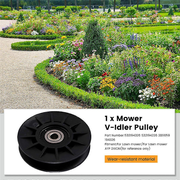 Mower V-løpehjul for Husqvarna Craftsman Ayp 532194326 532194226 280659 194326 Gressklipperdeler