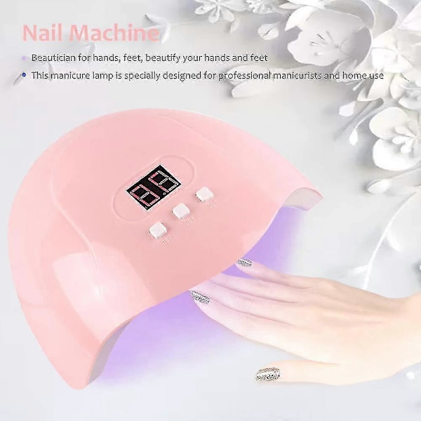 54W Nageltork, Nageltork LED / UV-lampa för naglar, 30/60/90s Timer + Infraröd_s