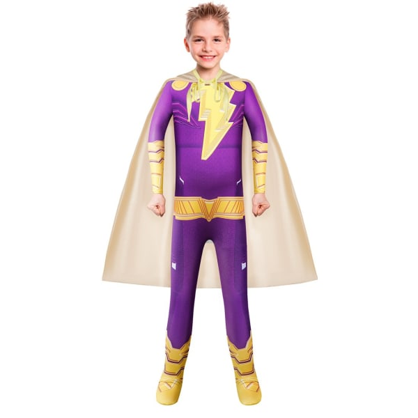 2023 Halloween cos kläder superhjälte barn cosplay sammanfogade kostymer purple 150cm