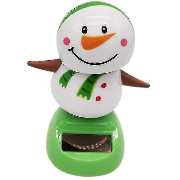 Solar Danselegetøj Bobble Head Legetøj Jul Julemand Snemand Dansende Figur Legetøj Bil Dashboard Dekorationer Ornamenter Julefest tilbehør