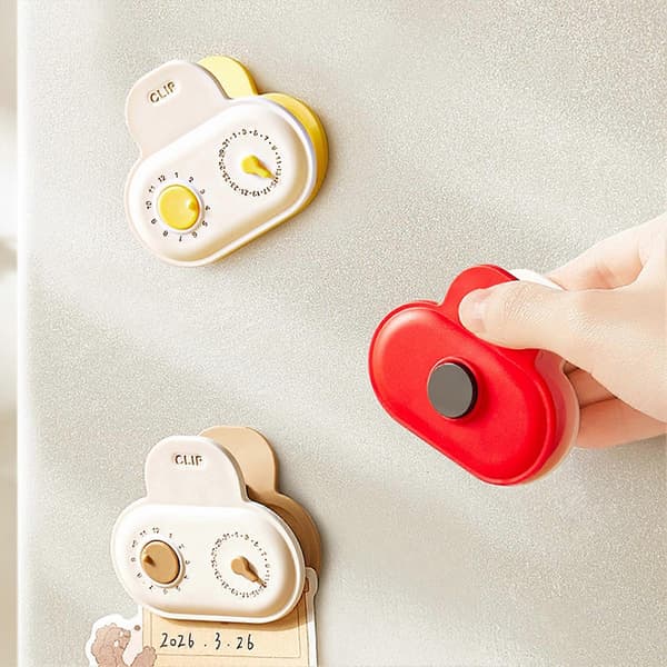 Søt kjøleskapsmagnet for snacks- og kaffepose 9pcs