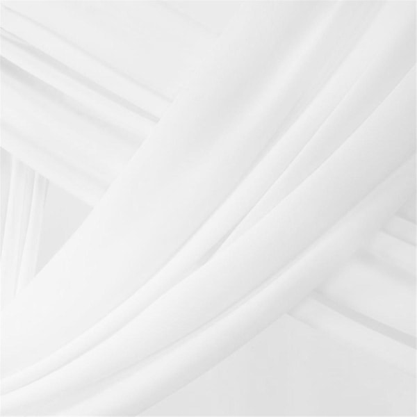 Bröllopsbåge Draperingstyg 1 Panel 75cm X 6m Vit Skir Chiffong Gardin Draperingar för Bröllop