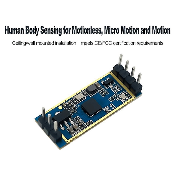 LD2412 24GHz MmWave Rörelsesensor Modul för Människonärvaro 9m