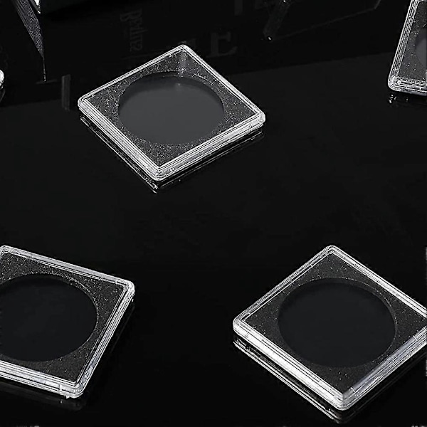 20 st Silvermynthållare, 2 X 2 Halvmynthållare Myntkapsel Mynt Snap Plastmynthållare, 37,5m