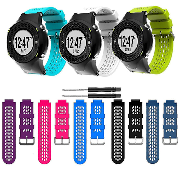 Mjukt silikon Ersättningsarmband Andningsbart Sportarmband för Garmin- Approach S4/s2 Vivoactive A c