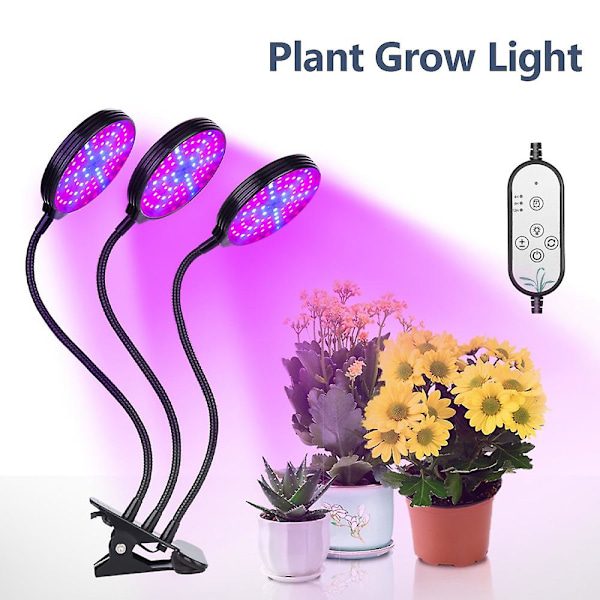 USB Plantelys Rødt & Blåt Spektrum Justerbar Bordklemme Vækstlampe til Indendørs Planter 5 D