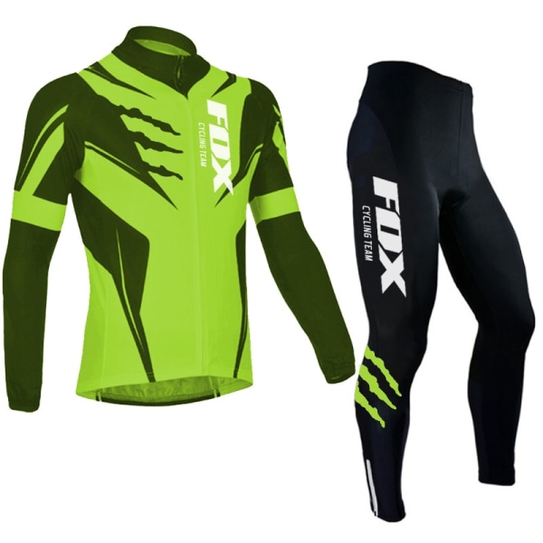 Fox Cycling Team herre cykeltrøje langærmet MTB cykel outfit equipacion ciclismo hombre Cykeltøj Racing Cykeltøj 9 M