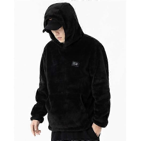 Opvarmet Hættetrøje til Mænd Kvinder, Elektrisk Unisex Sort Varme Pullover Sweatshirt