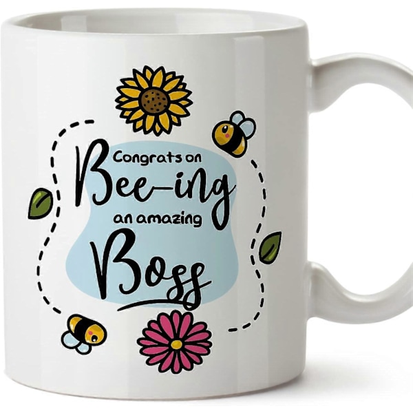 BOSS Mugg Tack för att du är Fantastisk Rolig Present till Kollegor Keramisk 11oz Mugg