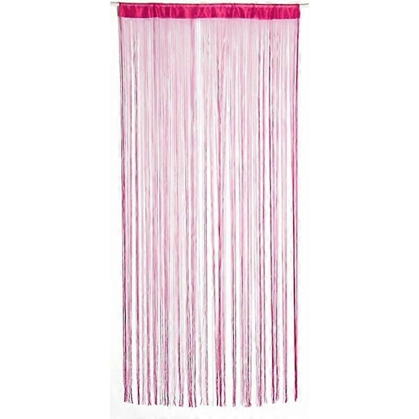 Kuuma pinkki lankaverho, ovi-ikkuna väliseinäpaneeli, koko 100cm x 200cm