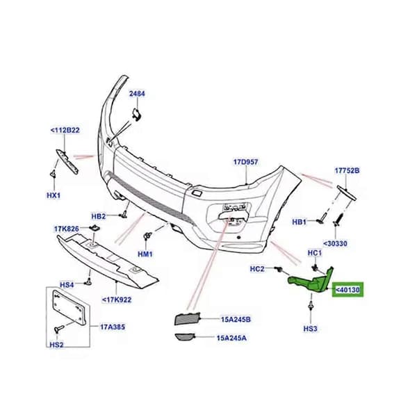 Bil Front Kofanger Trim Strips til Land Rover Range Rover Evoque