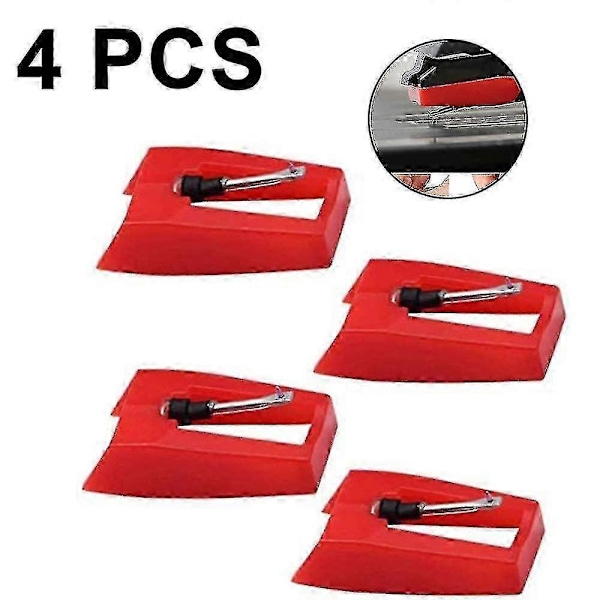 4-pak Recordafspiller Nål Turntable Stylus Udskiftning Turntable Grammofonafspiller