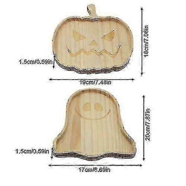 Halloween Kurpitsalautaset, Aavelautaset, Puiset Ruokailuvälinelautaset