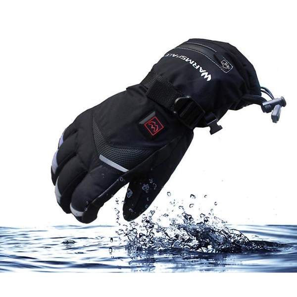 Evago varma uppvärmda elektriska handskar, skidåkning, cykling och fiske, pekskärm, temperaturkontroll, fem fingrar varma, Aa-batteri (utan batteri i M