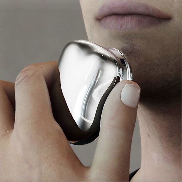 Elektrisk barberhøvel for menn, Mini-Shave bærbar elektrisk barbermaskin, Oppladbar barbermaskin for hjem, bil, reise