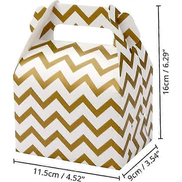 Vita och Guld Kraftpappers Presentaskar (36-pack) - 16 x 11.